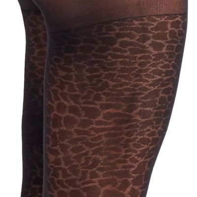 allbrand365 designer Womens Crocodile Print Tights Size:Small/Medium Color:Black